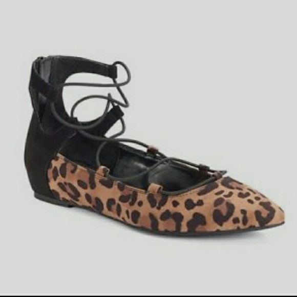 Jennifer Lopez Terri Leopard Ballet Flats Size‎ 7½ - Picture 1 of 8